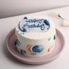 FlowerAura Delicious Silky Smooth Fresh Eggless 300g Yummy Chocolate Mini Birthday Cake With Happy Birthday Message For Girlfriend, Boyfriend, Spouse, Relative, Colleague, Friends (Same Day Delivery) view 3