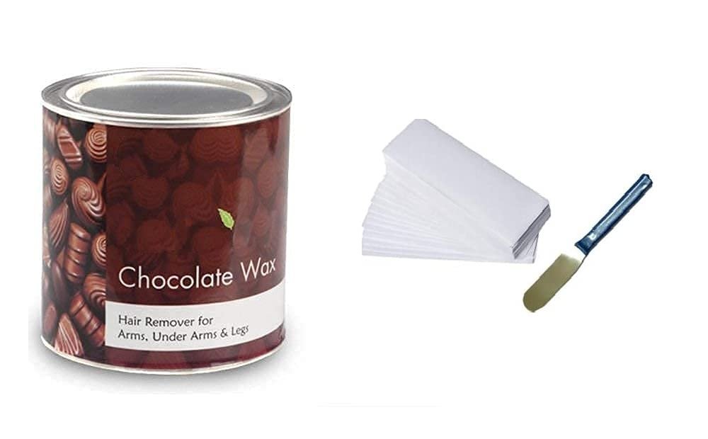 LRHAK Wax For Women Chocolate Wax Hair Removal For Legs, Arms, Underarms, Bikini At Home And Easy Wax For Salon Parlour And Home Use For women and Girls (WAX 600gm + 30 Strips + Knife)