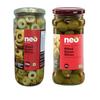 Neo Foods Sliced Green Olives 450g & Pitted Green Olives 360g Combo Pack I P2 l Low Fat Ready-to-Eat Healthy Snack, Source of Fibre l Enjoy as Topping for Pizza & Pasta view 1