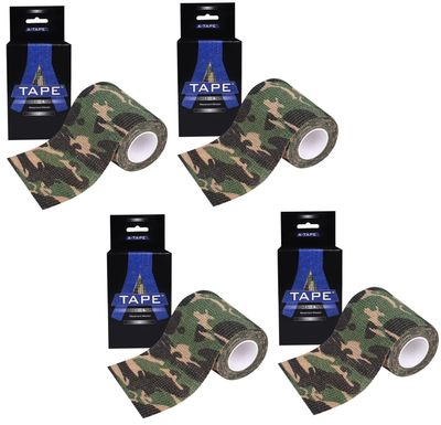 A-TAPE Breathable Self Adhesive Cohesive Bandage for Humans & Pets (Dogs, Cats, Birds)  (7.5 cm X 4.5 mtr, Pack of 4) (Green Camo)