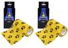 A-TAPE Breathable Self Adhesive Cohesive Bandage for Humans & Pets (Dogs, Cats, Birds)  (10 cm X 4.5 mtr, Pack of 2) (Yellow/brown Paw) view 1