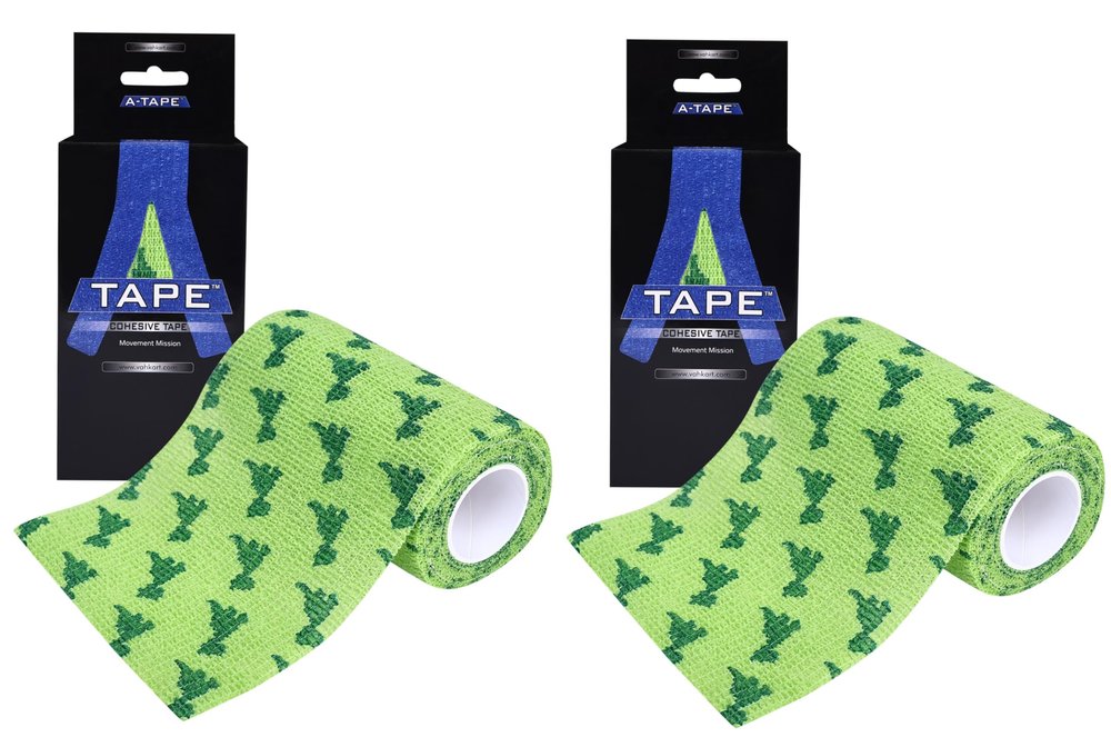 A-TAPE Breathable Self Adhesive Cohesive Bandage for Humans & Pets (Dogs, Cats, Birds)  (10 cm X 4.5 mtr, Pack of 2) (Dinosaur)