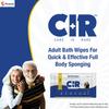 CIR Premium Underpads,Large (90X60Cm) I 10 Hrs Absorption Protection I 10 Units & CIR Soft Body Cleansing Wet Bed Bath Wipes, Extra Large, 10 Wipes/Pack (Pack of 9), 90 Wipes, White, One Size view 2