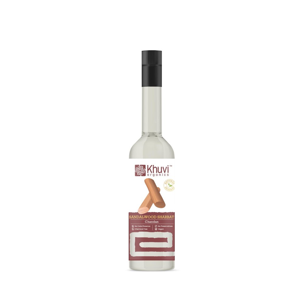 Khuvi Organics Sandalwood (Chandan) Sharbat, Refreshing Drinks, 500ml