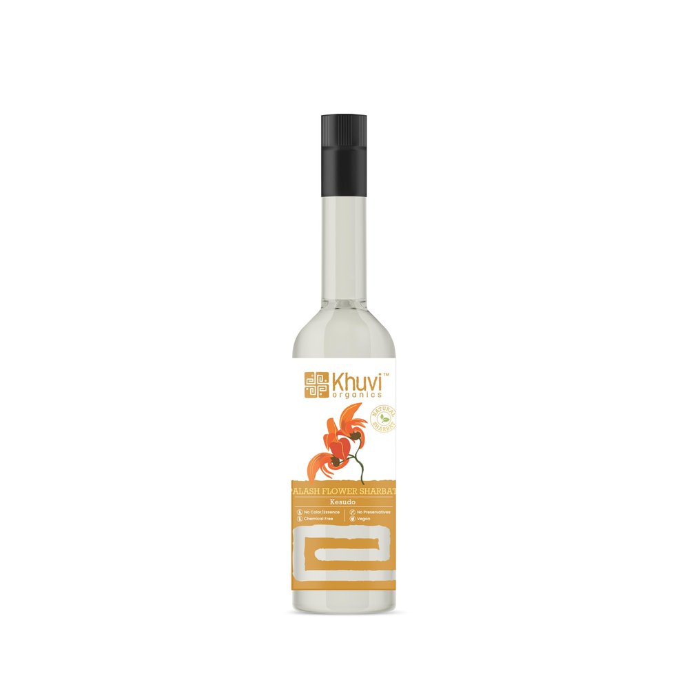 Khuvi Organics Palash Flower (Kesudo) Sharbat, Refreshing Drinks, 500ml