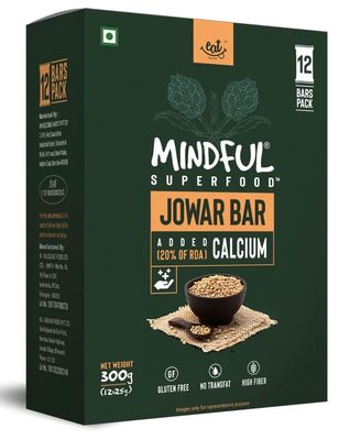 Eat Anytime Healthy Jowar Bar | Healthy Snacks Bar for Eat | Gluten Free & High Fiber Bar | Energy Bar, Protein Bars Sugar Free | Healthy Energy Bar for Kids | Jowar Bar - 600gm (24pcs. of 25g)