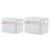 LOOM TREE Family First Aid Medical Box Storage Case Double Layer for Sewing Sports Car 24.5cmx16.5cmx15.5cm | Health Care | First Aid | Kits & Bags view 3