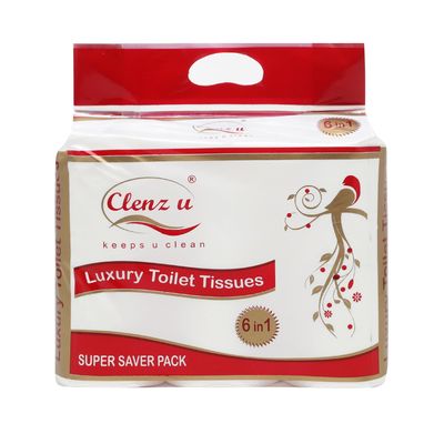 Clenz U Luxury 2 Ply Toilet Tissue Paper Roll (Pack of 24 (24x 200 Pulls Per Roll, 4800 Sheets))