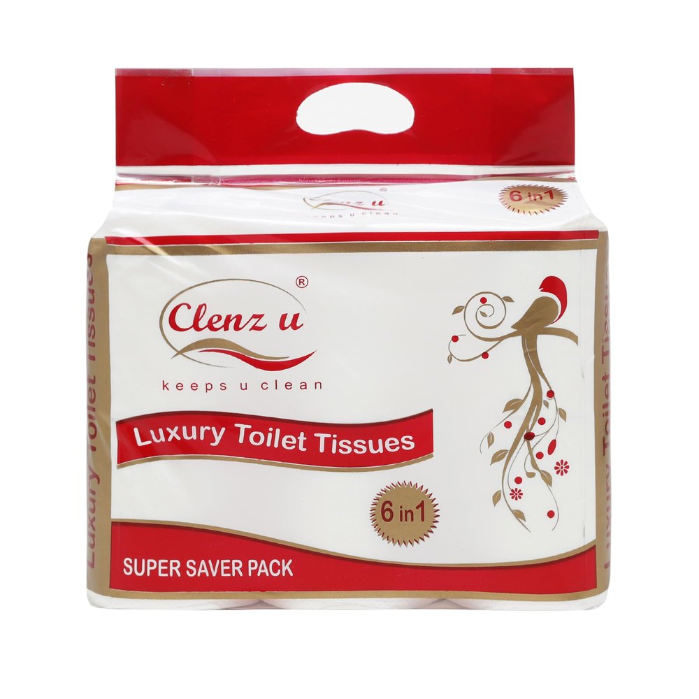 Clenz U Luxury 2 Ply Toilet Tissue Paper Roll (Pack of 24 (24x 200 Pulls Per Roll, 4800 Sheets))