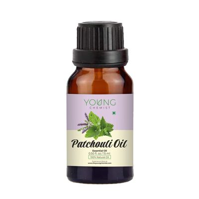 Young Chemist Patchouli Oil - 15ml | Premium, Pure Essential Oil for Aromatherapy, Mood Enhancement & Skin Care | Ideal for Relaxation, Perfumes & Natural DIY Beauty Treatments