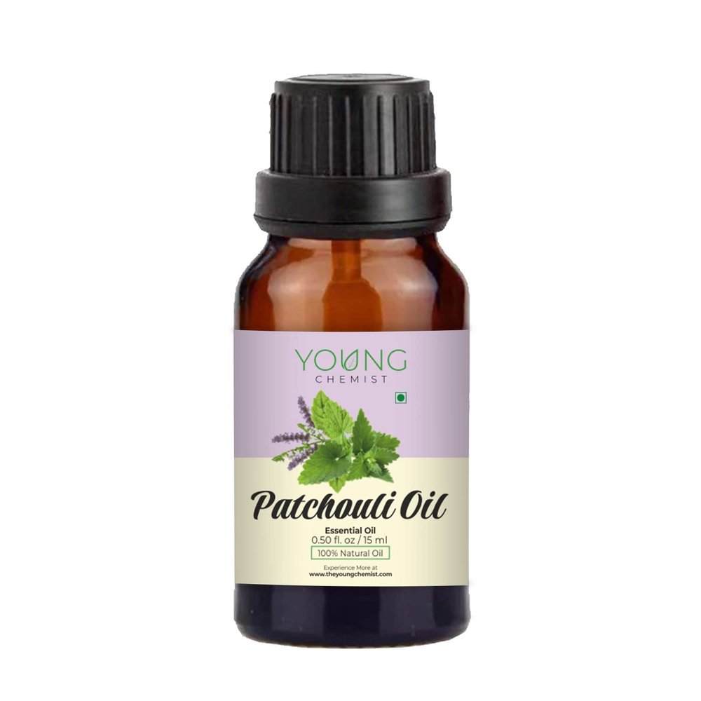 Young Chemist Patchouli Oil - 15ml | Premium, Pure Essential Oil for Aromatherapy, Mood Enhancement & Skin Care | Ideal for Relaxation, Perfumes & Natural DIY Beauty Treatments