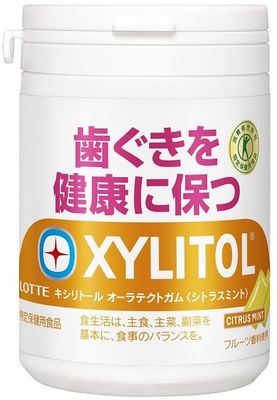 Lotte Oratect Gum Citrus Mint Slim Bottle, 4.4 oz (125 g) | Made in Japan