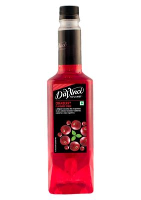 DaVinci Gourmet Cranberry Flavoured Syrup | 750ml Bottle | Tart & Fruity Syrup for Cocktails, Mocktails, Lemonades, Smoothies & Desserts | Premium Caf-Style Syrup for Home & HoReCa Use