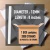 Bulk Quantity Biodegradable Paper Straws | 12MM Wide | 2000 Straws (1 Box) | White | for Thick Shakes and Bubble Tea (Boba Tea) view 2