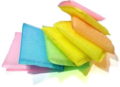 Homeistic Applience Non-Scratch/Non-Stick Utensil Scrubber Pad, Multi-Use Foam Pad Sponge Scourer for Dishes, Pans, Kitchens, Bathroom, and Tough Cleaning All Type Washing (Multicolors, Set of12) (9)