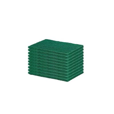 Heavy Duty Super Jumbo Nylon Green Scrub Brite Pad Multipurpose Long Lasting Stain Removal Scratch Proof Kitchen Utensil Scrubber for Dishwashing Bathroom Toilet Pack of 12 (6)
