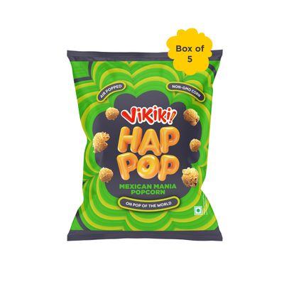 Happop vikikisnak Delicious and Crunchy Mexican Mania Popcorn Enjoy with Everyone (Pack of 5)