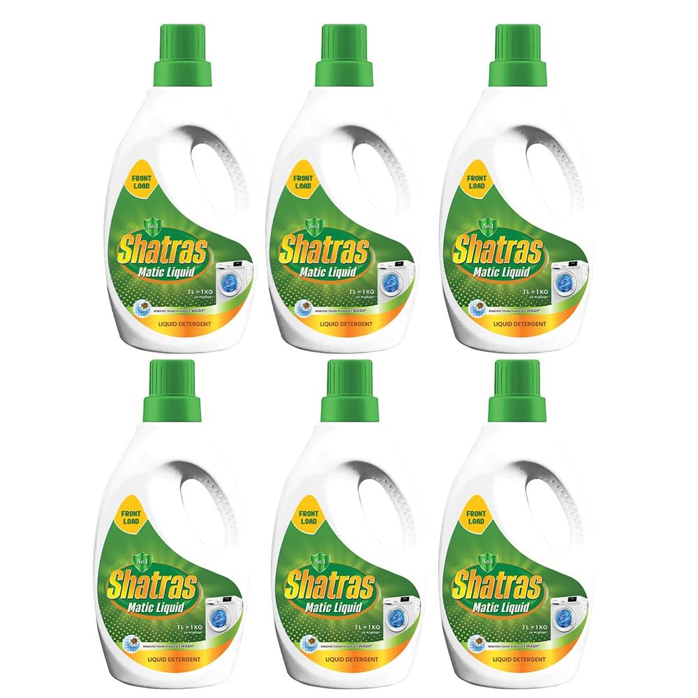 SHATRAS Front Load Washing Machine Matic Liquid Detergent | Specially designed for Tough Stain Removal on Laundry in Washing Machines (Green 6)