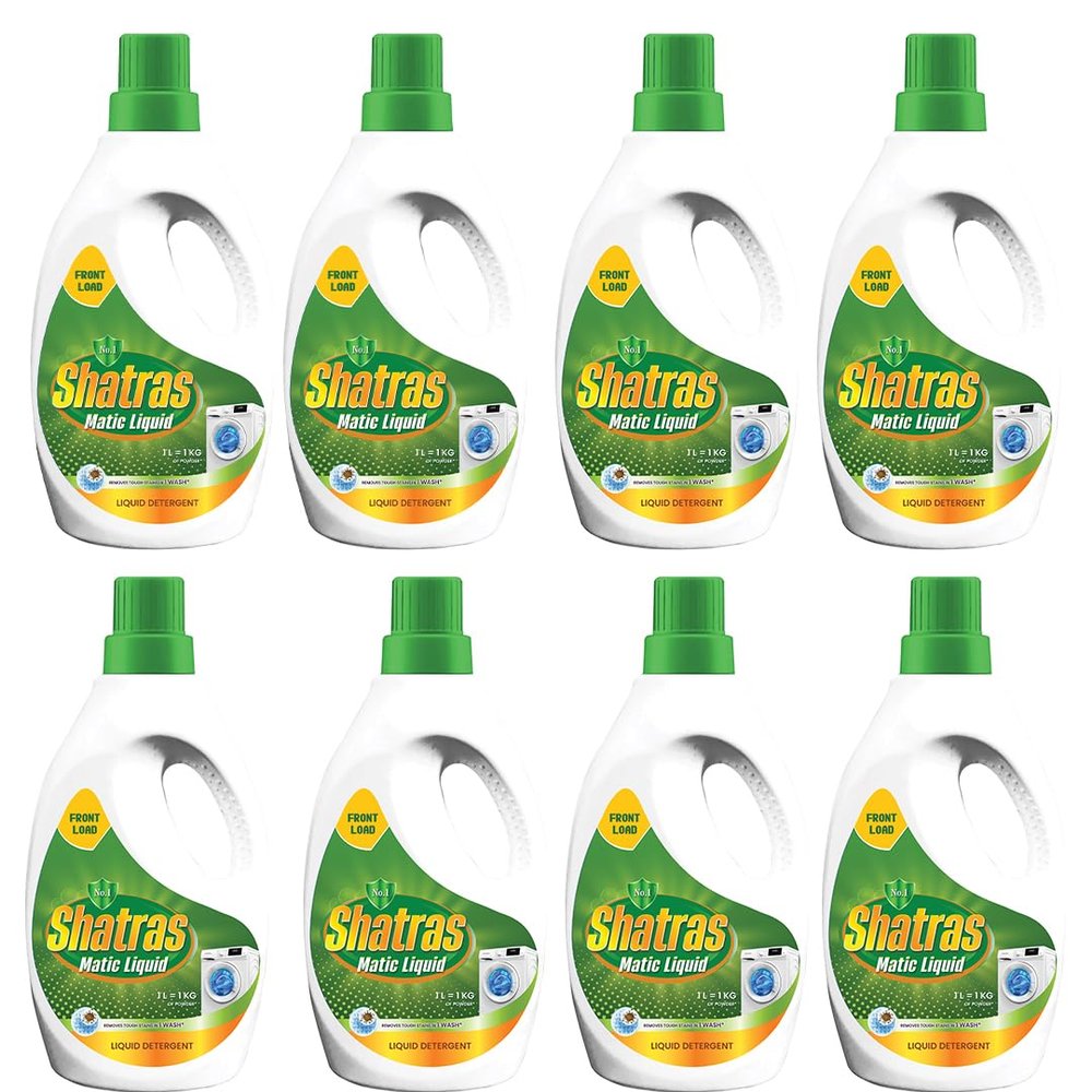 SHATRAS Front Load Washing Machine Matic Liquid Detergent | Specially designed for Tough Stain Removal on Laundry in Washing Machines (Green 8)
