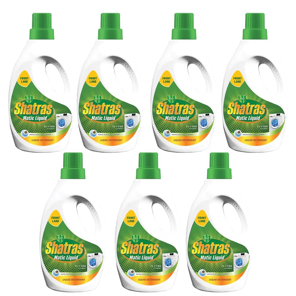 SHATRAS Front Load Washing Machine Matic Liquid Detergent | Specially designed for Tough Stain Removal on Laundry in Washing Machines (Green 7)