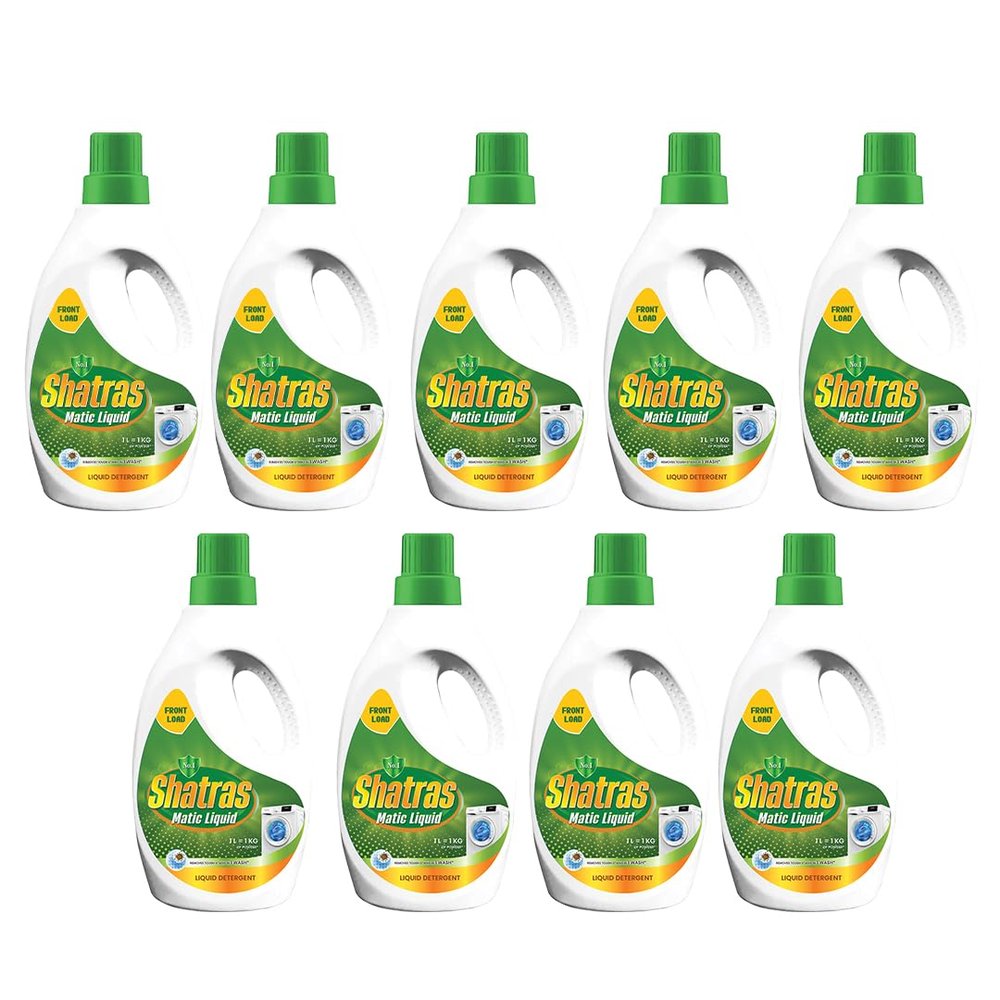 SHATRAS Front Load Washing Machine Matic Liquid Detergent | Specially designed for Tough Stain Removal on Laundry in Washing Machines (Green 9)
