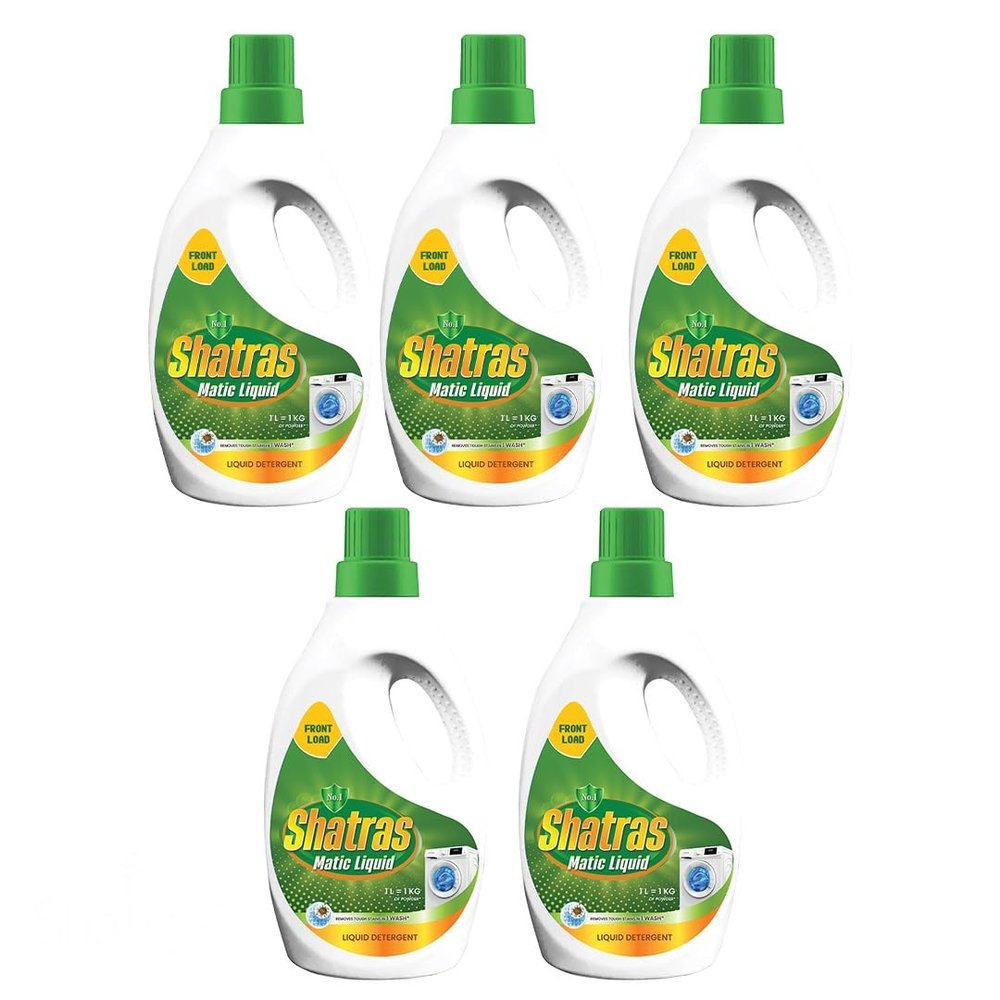 SHATRAS Front Load Washing Machine Matic Liquid Detergent | Specially designed for Tough Stain Removal on Laundry in Washing Machines (Green 5)
