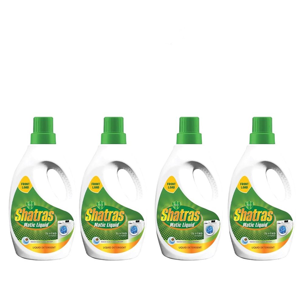 SHATRAS Front Load Washing Machine Matic Liquid Detergent | Specially designed for Tough Stain Removal on Laundry in Washing Machines (Green 4)