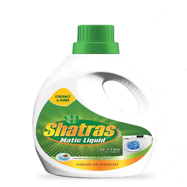 SHATRAS Front Load Washing Machine Matic Liquid Detergent | Specially designed for Tough Stain Removal on Laundry in Washing Machines (Green 1)