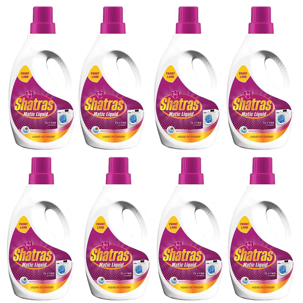 SHATRAS Matic Top Load Liquid Detergent | Stian Remover | 99.9% Germ Protection | Bio Stain Power & Ultra Color Care (Pink 8)