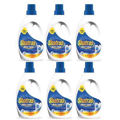 SHATRAS Matic liquid Detergent for fabric care, 100% Tough Stain Removal In Front Load Machines, For All Types Fabric (Blue 6)