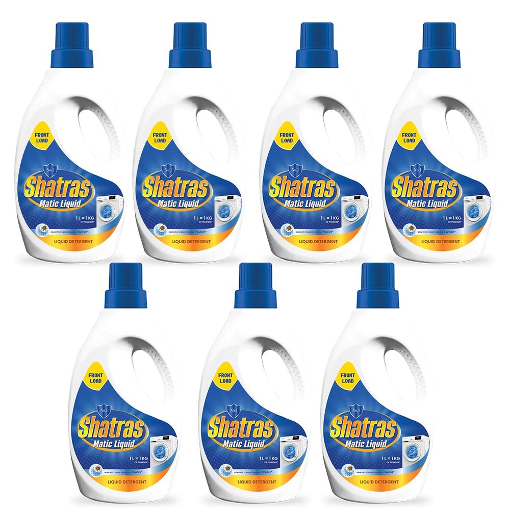SHATRAS Matic liquid Detergent for fabric care, 100% Tough Stain Removal In Front Load Machines, For All Types Fabric (Blue 7)