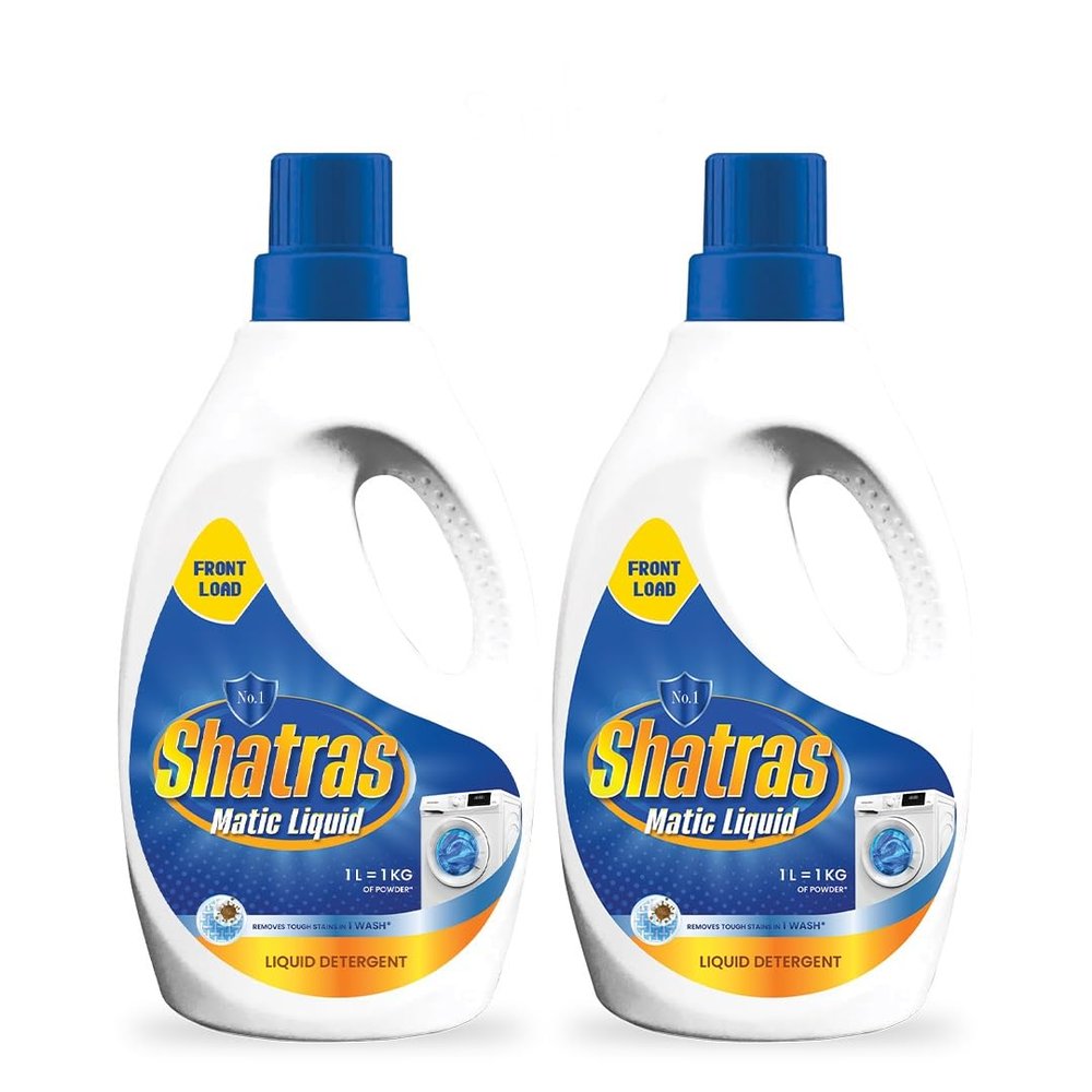 SHATRAS Matic liquid Detergent for fabric care, 100% Tough Stain Removal In Front Load Machines, For All Types Fabric (Blue 2)