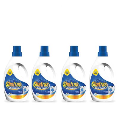 SHATRAS Matic liquid Detergent for fabric care, 100% Tough Stain Removal In Front Load Machines, For All Types Fabric (Blue 4)
