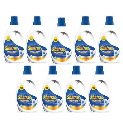 SHATRAS Matic liquid Detergent for fabric care, 100% Tough Stain Removal In Front Load Machines, For All Types Fabric (Blue 9)