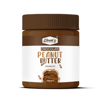 Chocolate Crunchy Peanut Butter| Chocolate Smooth Peanut Butter | Tasty & Healthy Nut Butter| 20.7 g Protein Per 100g | High in Protein Spread, Energy Booster Cholesterol Free 420g (Jar)