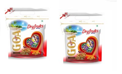 Glacier Goa Dryfruit Toffee | Royale Collection Dry Fruit Flavoured Toffees | Cashew, Almonds, Coconut, Anjeer, Dates and Pista Toffees/Pack of 2 / 325gmsx2