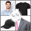 Wrixty Self Adhesive Shirt Collar Protector Disposable Collar Protector Invisible Sweat Pads Hat Shirt Neck Liner Armpit Tape Collar Protectors for Shirts Against Sweat Stains (White) view 3
