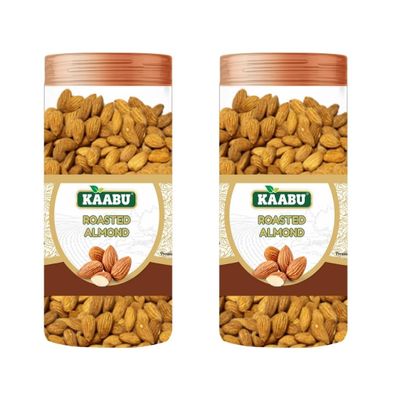 Kaabu Natural and Premium California Roasted & Salted Almonds Jar Pack of 2 x 500gm | Premium Badam Giri | High in Fiber & Boost Immunity | Real Nuts | Gluten Free