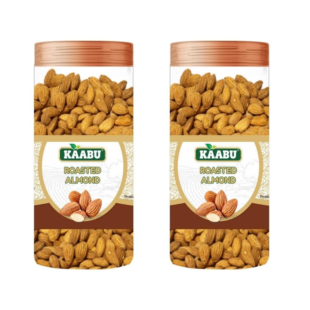 Kaabu Natural and Premium California Roasted & Salted Almonds Jar Pack of 2 x 500gm | Premium Badam Giri | High in Fiber & Boost Immunity | Real Nuts | Gluten Free