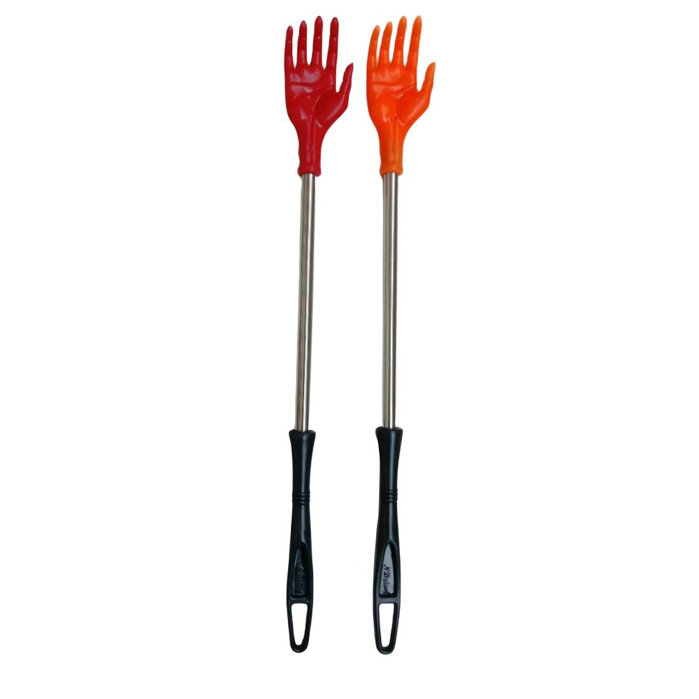 14 Inch Steel Pipe Stick Back Massager Back Scratcher, Khujli Stick for Men, Women and Kids (Red +orange)