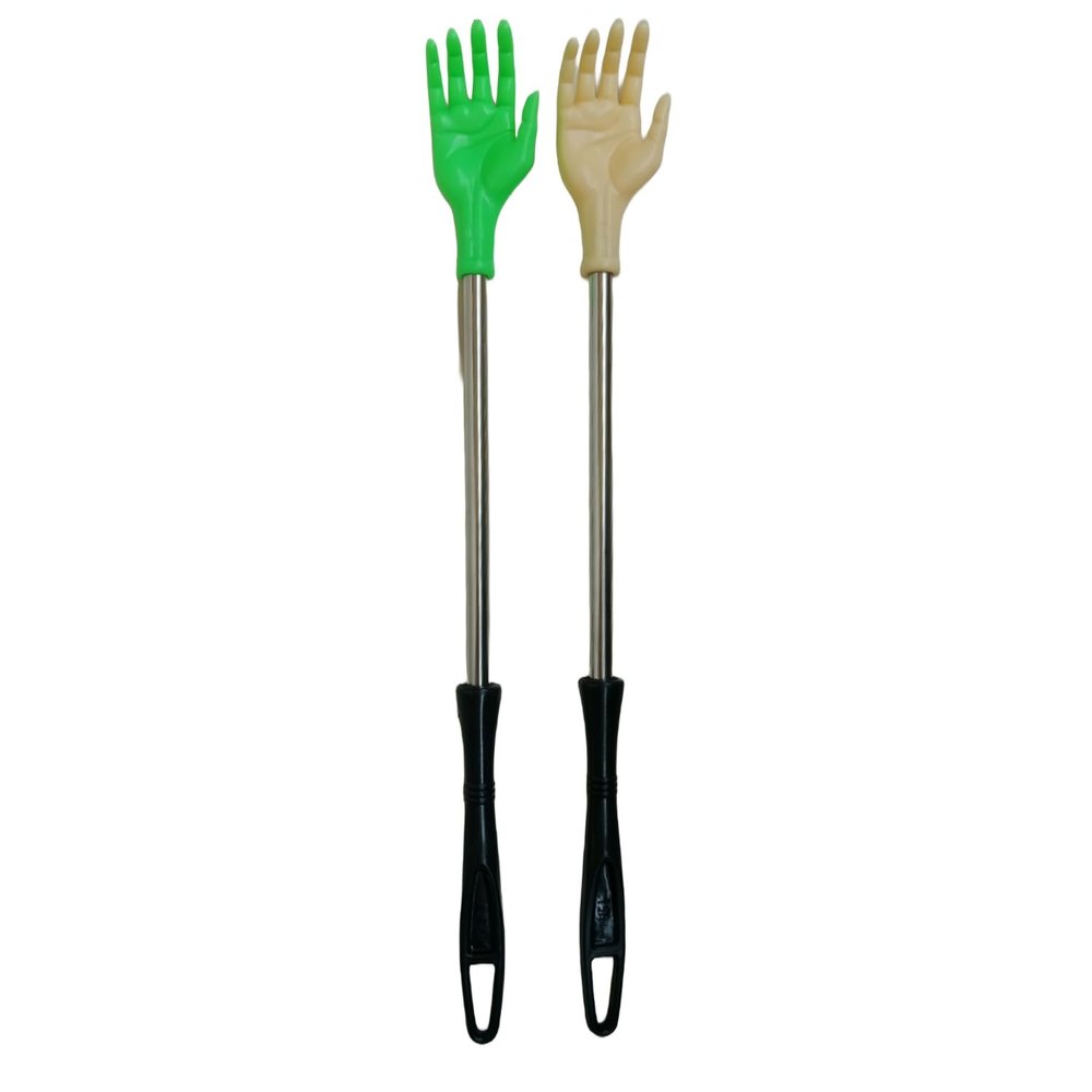 14 Inch Steel Pipe Stick Back Massager Back Scratcher, Khujli Stick for Men, Women and Kids (Green +White)