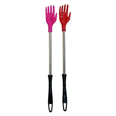 14 Inch Steel Pipe Stick Back Massager Back Scratcher, Khujli Stick for Men, Women and Kids (pink +maroon)