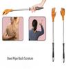 14 Inch Steel Pipe Stick Back Massager Back Scratcher, Khujli Stick for Men, Women and Kids (White+Green) view 2