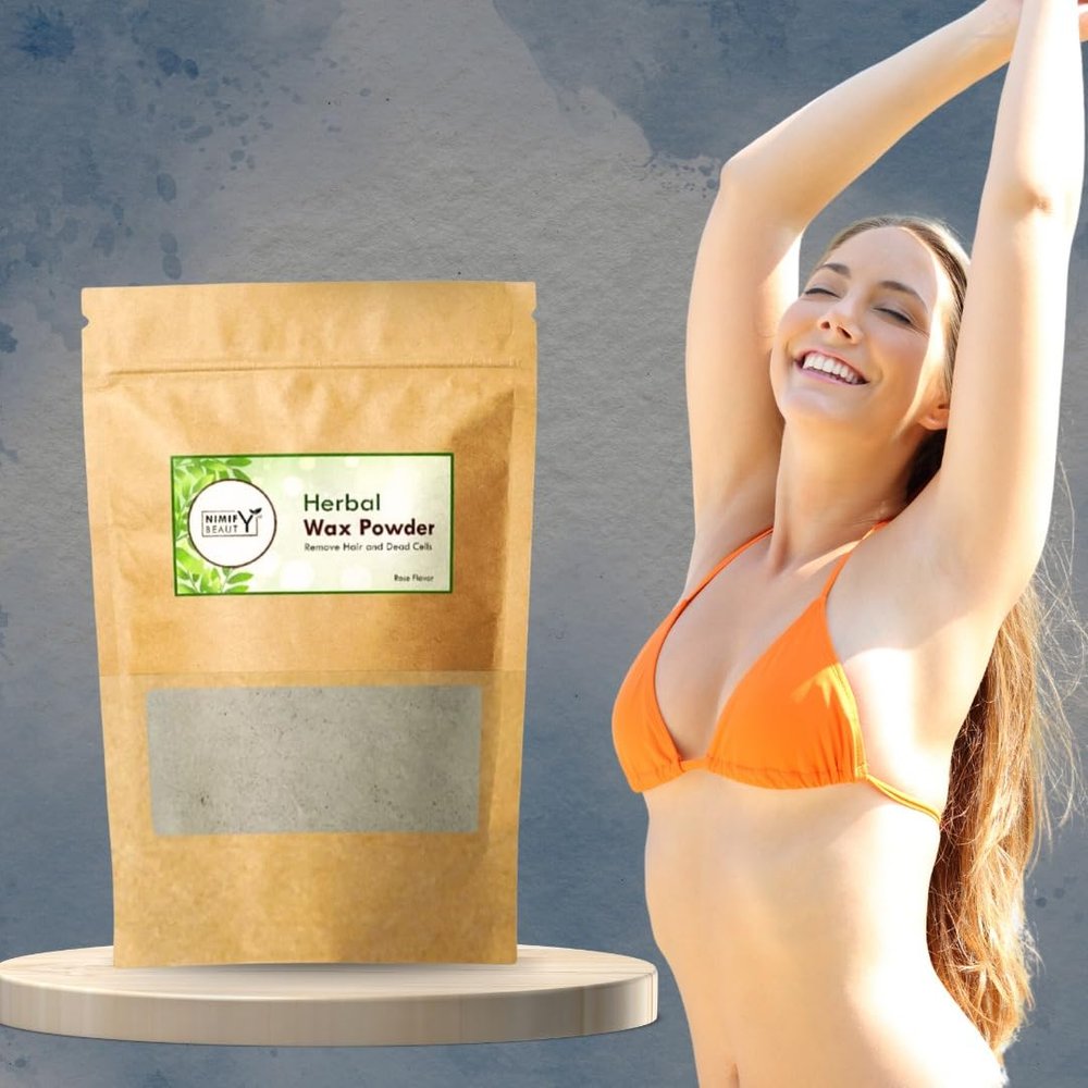 Organic Herbal Wax Powder and Hair Removal Powder, 5 min Instant Painless Natural Waxing Powder For Hands Legs Underarms Bikini
