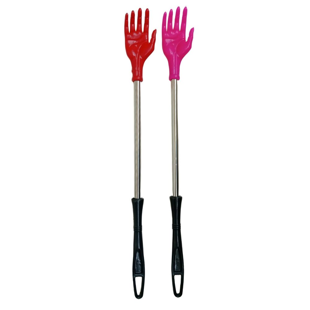 14 Inch Steel Pipe Stick Back Massager Back Scratcher, Khujli Stick for Men, Women and Kids (Red +pink)