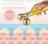 Abgrow 24k Gold 3D Y Shape Facial Roller & T Shape Electric Vibration Massager Combo Set for Women Complete Skin Care view 4