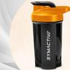 Amazon Brand - Symactive Plastic Shaker Bottle with Mixer Ball and Carry Loop | Protein Shaker | Leak-Resistant | (500ml, Blue/Orange) view 4