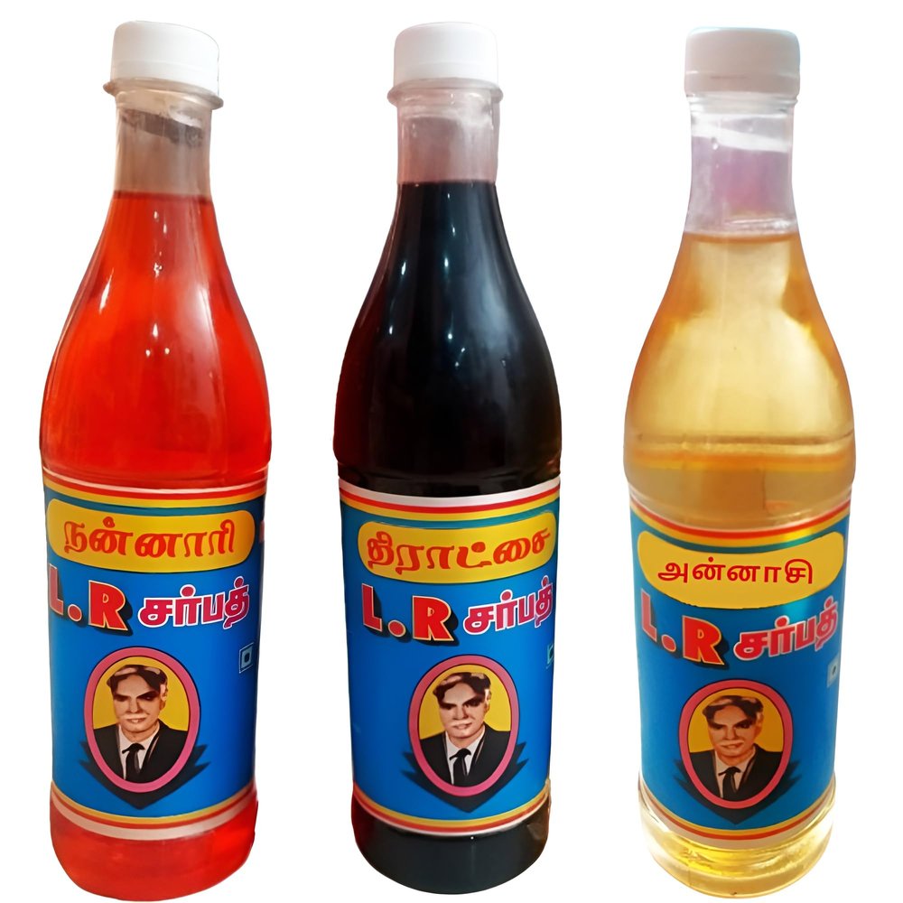LR Nannari Sharbath 700ml | Natural & Refreshing Cool Drink | Beat the Heat with LR Nanari sarbath (Nannari + Grape + Pineapple Sarbath, 700ml + 700ml + 700ml)