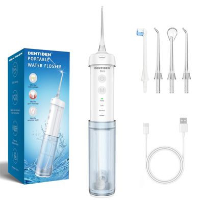 DENTIDEN Mini Professional Portable Waterproof Mini cordless Water Flosser |Can be carried along to use after every meal |4 Flossing Modes |Pocket size |45days of battery back up