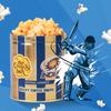 The Crunch Box presents Sports Edition Mumbia Indians Gourmet Popcorn | Tangy Zesty Cheese Shots Popcorn | 150gms Tin view 2